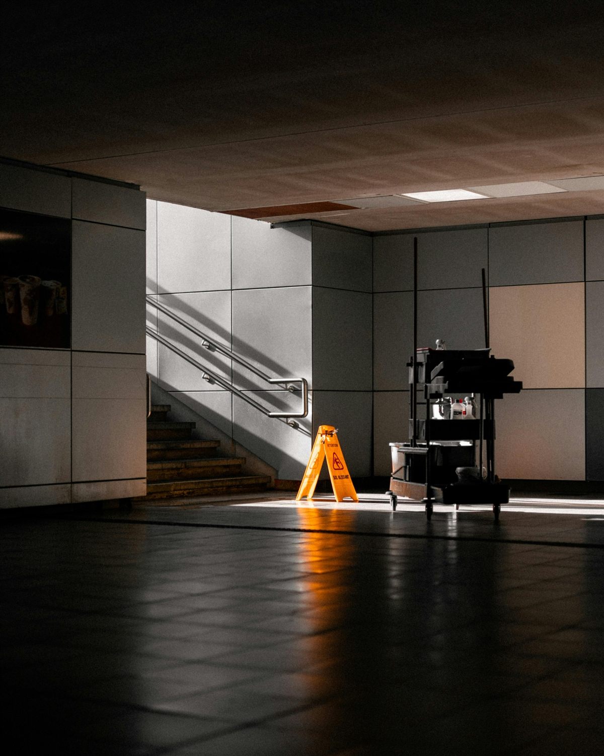 Professional cleaning equipment for a healthcare facility
